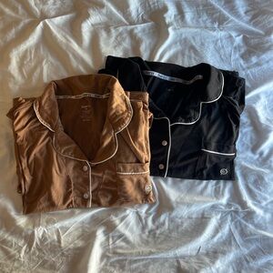 Børn Black and Clay Pajama Pant Sets